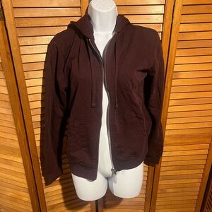 H&M Burgundy Zip-Up Hoodie